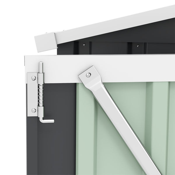 English Elm Campcraft Metal Storage Shed 10x14 Ft with Lockable Doors Vented Sloped Roof Backyard W1598S00035