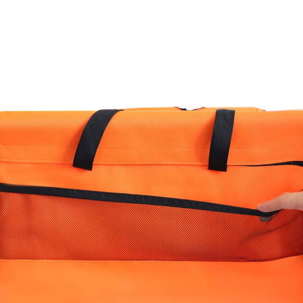 English Elm 3-in-1 Folding Utility Wagon Converts to Bench Seat with All-terrain Balloon Tires Orange W2932P312719