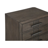 English Elm Doyla Taupe 3-Drawer Nightstand With Full Extension Glides