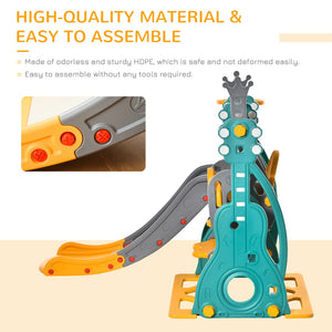 English Elm Qaba Toddler 3 in 1 Playset with Swing Slide Climber and Basketball Hoop W2225P217344