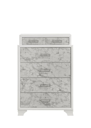 English Elm Soul Modern 5Pc Queen Bedroom Set With Usb Ports, Bluetooth Speakers & Elegant Marble Accents B009S01614-GIGA