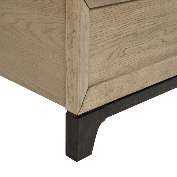 English Elm Wallace & Bay - Caramel Caramel and Cocoa King Panel Bed in Rich Brown with Black Trim — Contemporary Wood Design, Easy 3-Box Delivery and Assembly B361S00022