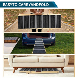 English Elm 2026 Adjustable Pet Ramp for Sofa Six Height Levels Grip Fabric Small Dogs W2641P460038