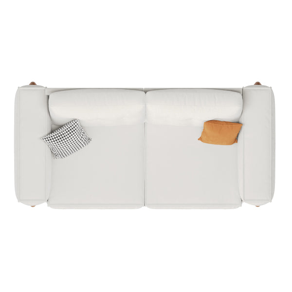 English Elm Couches Cloud-Like Chenille Loveseat 65" Compact Tufted Sofa 24" Deep Seat 900lb Sturdy Frame W2656P171901