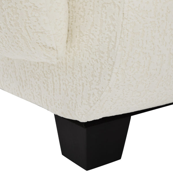 English Elm Oversized Chenille Chaise Lounge Deep Seat Sculptural Armrests Modern Living Room Retreat N763P326131A