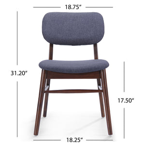 English Elm Christopher Knight Home® - Set Of 2 Mid-Century Upholstered Dining Chairs With Walnut Frame For Stylish Comfort & Durability N759P307029F