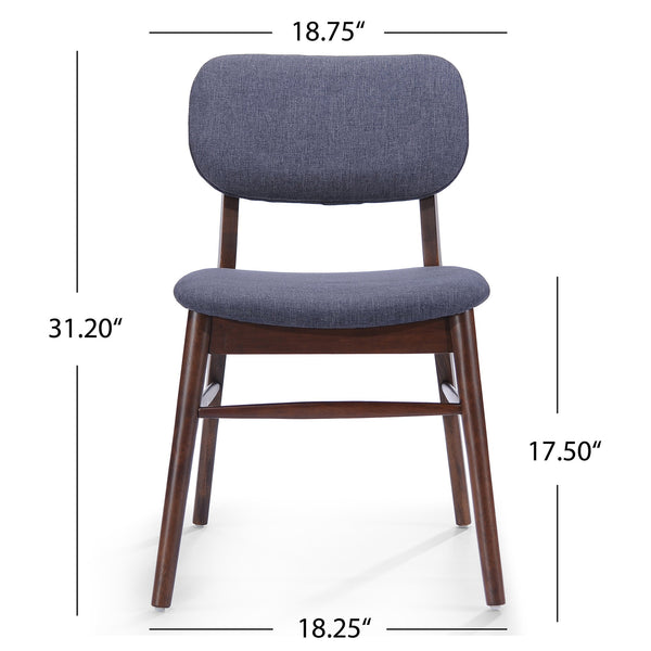 English Elm Christopher Knight Home® - Set Of 2 Mid-Century Upholstered Dining Chairs With Walnut Frame For Stylish Comfort & Durability N759P307029F