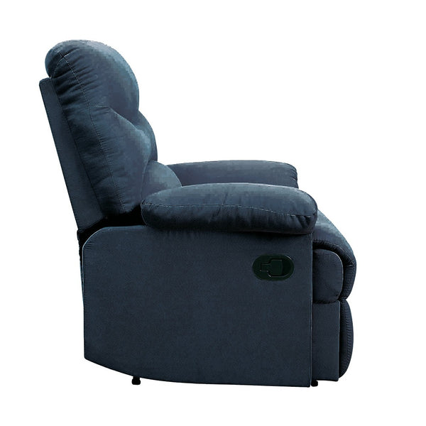 English Elm Arcadia Plush Microfiber Motion Recliner with Pillow-Top Arms, Smooth Latch Mechanism for Relaxation Blue 33 L x 31 W x 28 H B2726P256699