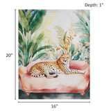 Madison Park Jungle Feline Transitional Jungle Cheetah Canvas Wall Art MP95C-0337 Cheetah Green Multi