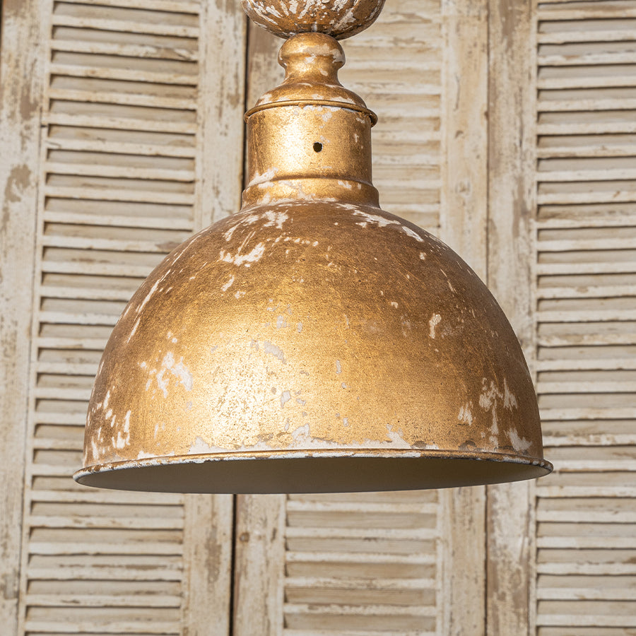 English Elm Antique Gold Metal Chandelier for Dining Rooms & Restaurants — Vintage Elegance, Cozy Warm Glow (98) W2946P243881