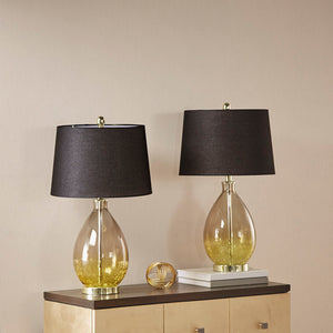 510 Design Cortina Transitional Ombre Glass Table Lamp, Set of 2 5DS153-1158 Gold