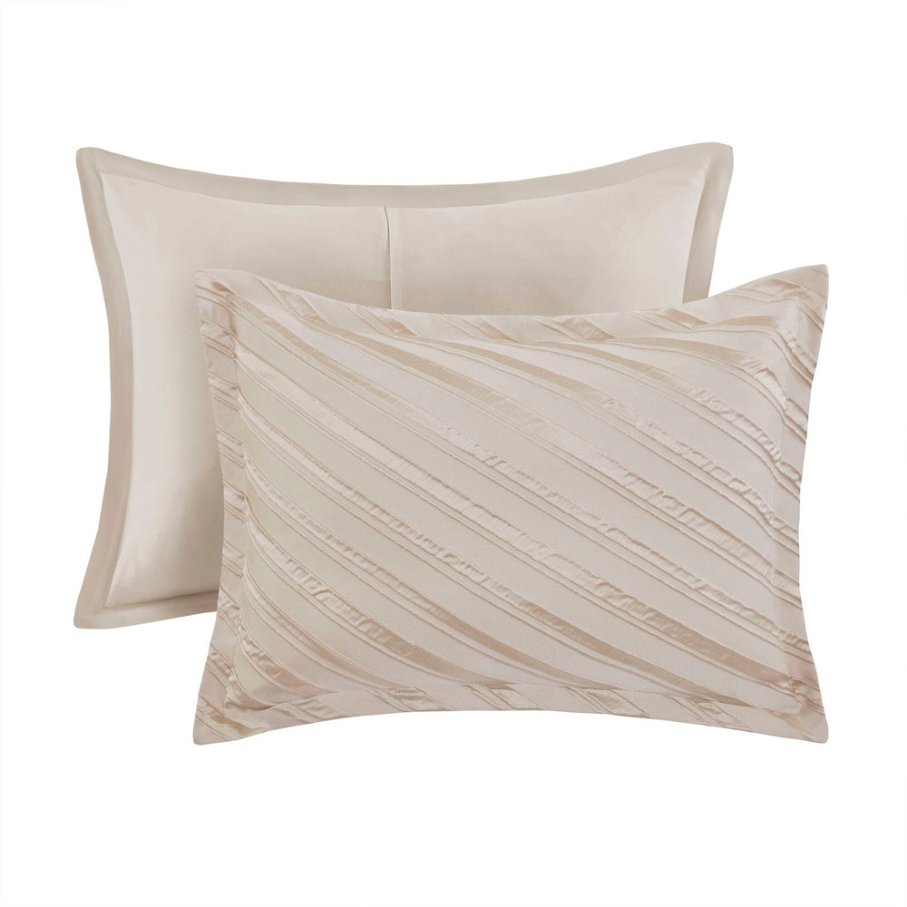 JLA Home Madison Park - 7 Jacquard Comforter Set 7-Piece Luxury Bedding Ensemble with Shams, Pillows, Bedskirt, OEKO-TEX Certified MP10-8697