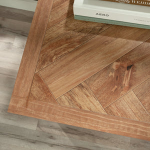 English Elm Library Base - Stylish Brown Herringbone Storage Solution For Compact Spaces, Home Office & Living Room B356P402670