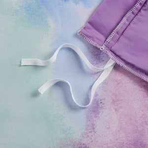 JLA Home Intelligent Design - Watercolor Cassiopeia Tie Dye Duvet Cover Set with Plush Pillow, OEKO-TEX Antimicrobial Finish Lavender ID12-2259
