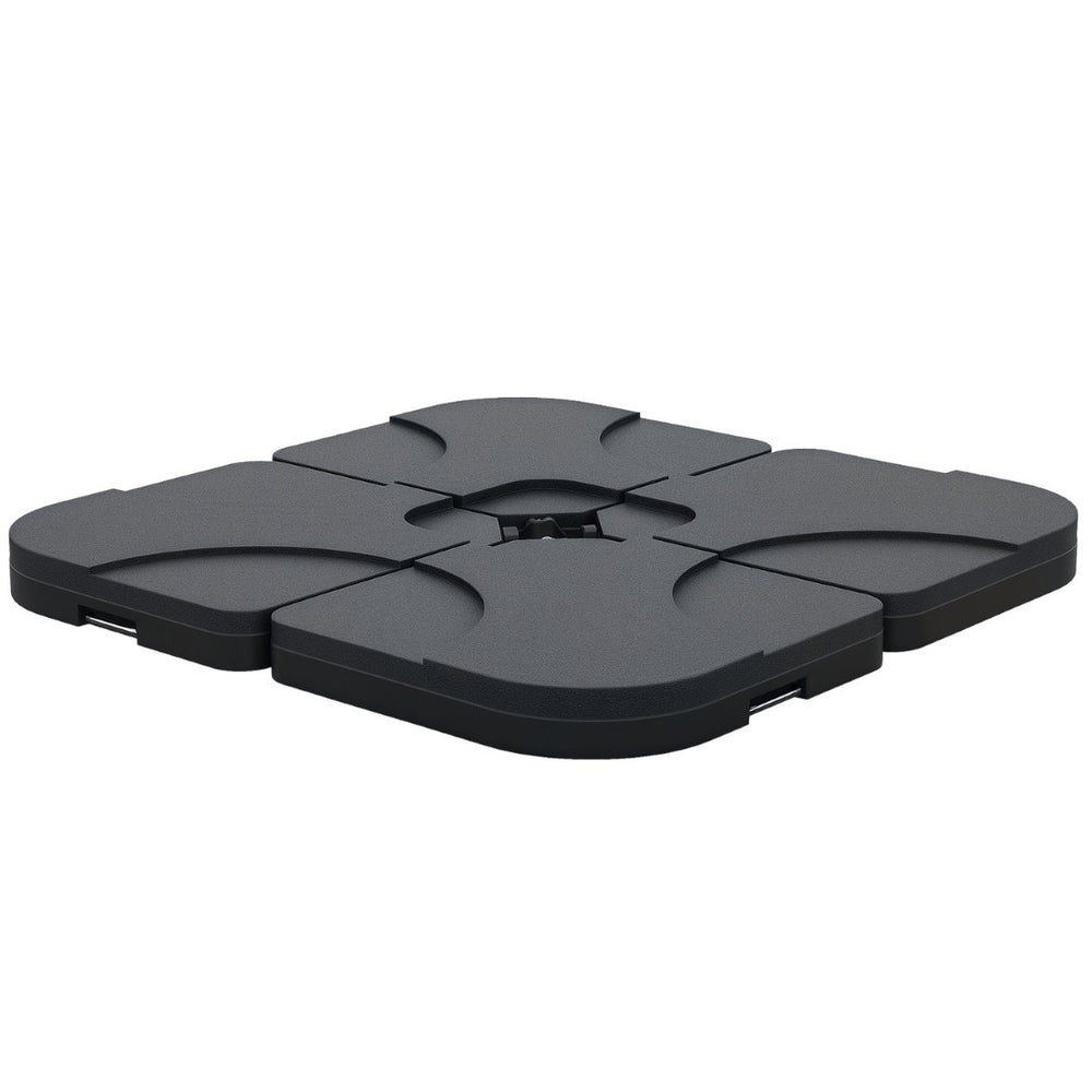 English Elm Heavy Duty Outdoor Cantilever Umbrella Base with Fillable Sand or Water Weight Bags T3971P384566