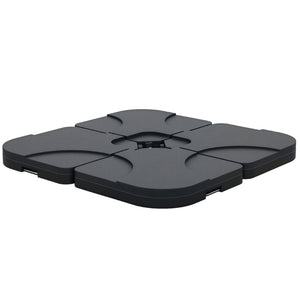English Elm Heavy Duty Outdoor Cantilever Umbrella Base with Fillable Sand or Water Weight Bags T3971P384566