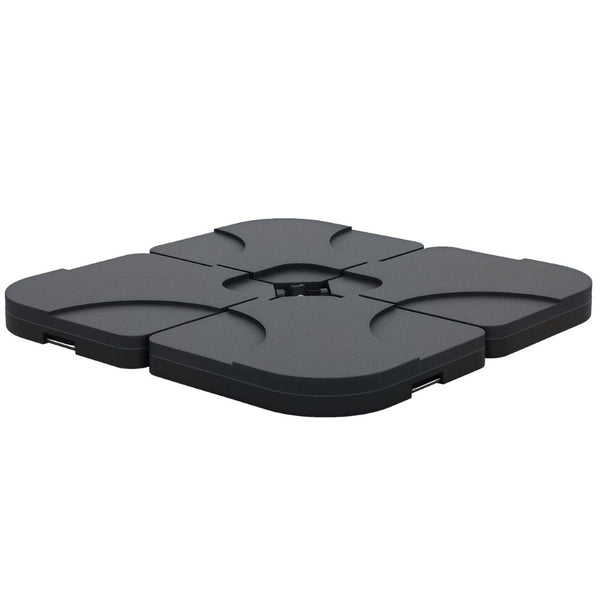 English Elm Heavy Duty Outdoor Cantilever Umbrella Base with Fillable Sand or Water Weight Bags T3971P384566