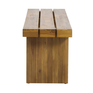 English Elm Christopher Knight Home® - NAHANNI Bench - Natural Acacia Wood Rustic Outdoor Slat Design, Durable 57" Wide Seating Charm 65663.00