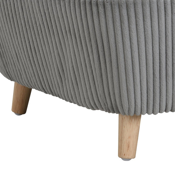 English Elm Elevated Pet Sofa with Corduroy Upholstery Rubberwood Legs and Supportive Foam for Small Dogs Grey N779P395017G