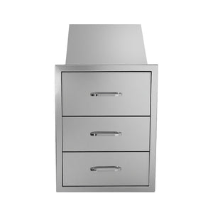 English Elm Outdoor Stainless Steel Triple Drawer Unit for Bbq Islands with Paper Towel Dispenser W5006P397554