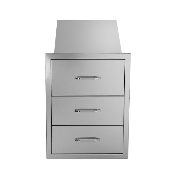 English Elm Outdoor Stainless Steel Triple Drawer Unit for Bbq Islands with Paper Towel Dispenser W5006P397554