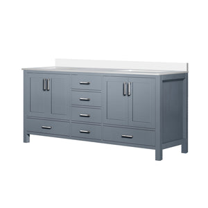 English Elm Dark Grey Double Bath Vanity 72" W X 22" D With Cultured Marble Top & Soft-Close Storage Solutions B2731P259104