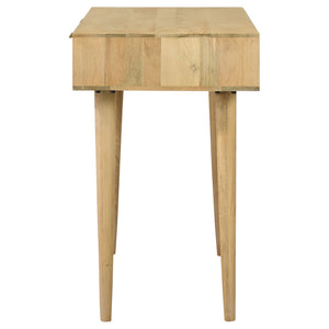 English Elm Zamora Natural 2-Drawer Console Table with Mango Wood Grain, Antique Brass Pulls, Entryway Chic B062P344937