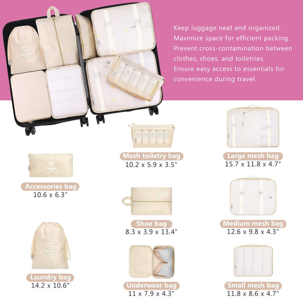 English Elm Hardshell Abs Four Piece Luggage Set with Spinner Wheels Tsa Lock Packing Cubes Pink N730P262653P