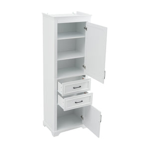 English Elm 71-inch Freestanding Bathroom Vanity with Soft-Close Doors, Adjustable Shelves, Drawers & Anti-Tip Stability N729P335588K