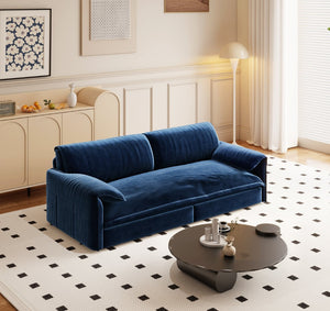 English Elm 66" Queen Sleeper Loveseat Velvet Convertible Sofa with Built-in Side Storage for Living Room W1885S00225