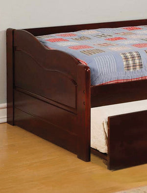 English Elm Cherry Classic Daybed With Attached Twin Trundle & Slat Kit, Low Profile Cherry Finish, Mattress-Ready Platform Bed 79.13"L B2741S00485