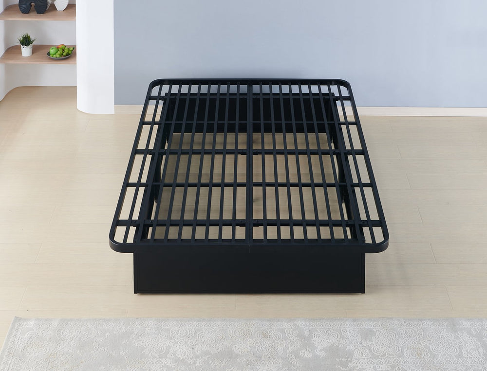 English Elm Modern California King Metal Bed Base 16" Height – Heavy-Duty Durable Frame 72"x86" Sleek Black Support System B009P244676