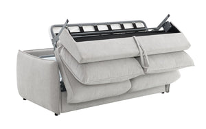 English Elm Jinn Chenille Convertible Sleeper Sofa with Memory Foam Bed and Metal Legs B2726P435913