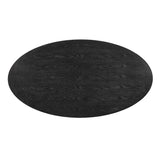 INK+IVY Mercer Mid-Century Oval Dining Table II121-0417 Black