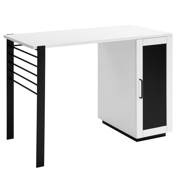 Jared 42" Storage Desk with Chalkboard Door Solid White JAHO42CDSW Walker Edison