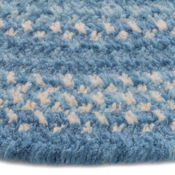 Capel Rugs Bambini Soft Cotton Chenille Braided Area Rug - Perfect For Infants, Crawlers, And Toddlers' Comfort Cloud Blue 70% Cotton,30% Polyester 0377vs03000500400
