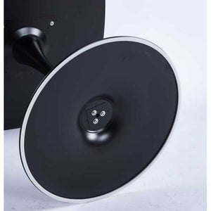 English Elm 24 Inch Black Square Tulip Table for 2-4, Mid-Century Modern Small Dining Table with Sturdy Pedestal Base for Kitchen, Apartment, Cafe W3766P370576