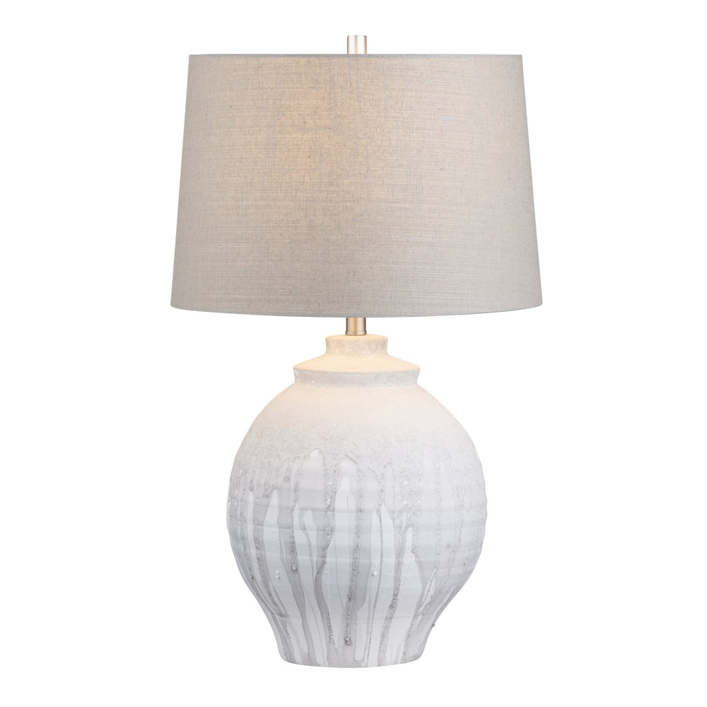 Crestview Collection 30.75"H Elegant Ceramic Table Lamp With Textured Grey Shade – Perfect For Stylish Home Lighting!   Cvazp092