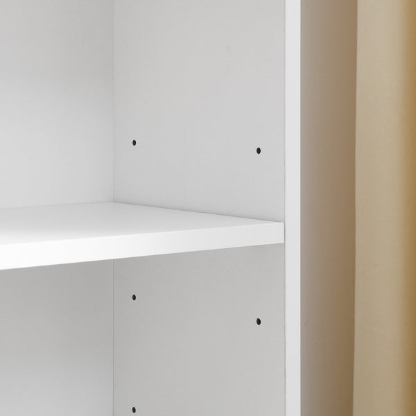 English Elm 8-Tier Media Tower Rack with Adjustable Shelves, Slim Tall Narrow Storage Cabinet for Home Office Organization White W487P318936