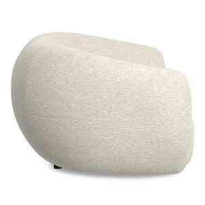 English Elm Sherri 69" Loveseat in Vanilla Cream Boucle — Mid-Century Curved Sofa, Durable 600lb Capacity, Cozy Comfort B136P364319