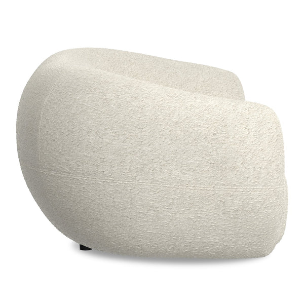 English Elm Sherri 69" Loveseat in Vanilla Cream Boucle — Mid-Century Curved Sofa, Durable 600lb Capacity, Cozy Comfort B136P364319