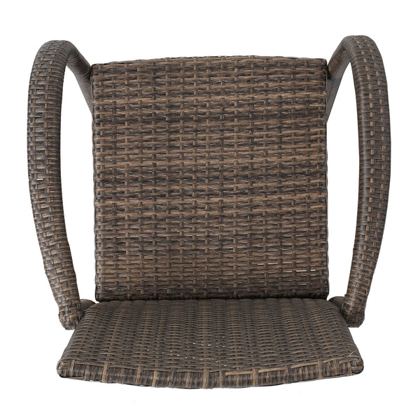 English Elm Christopher Knight Home® - Littleton Barstools Set Of 2 - Modern Wrapped-Wicker Style With Durable Iron Frame For Outdoors 57113.00MCA