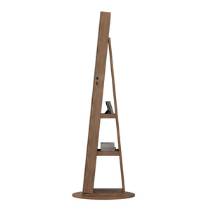 English Elm 360°swivel Jewelry Armoire with Led Interior Full Length Mirror Walnut Finish W3406P422682