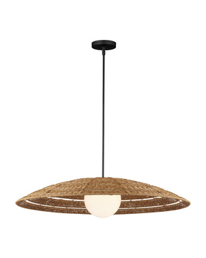 Currey & Company Barbary Small Outdoor Pendant Light – Hand-woven Wicker Design For Stylish Patios And Porches Natural All,Weather Wicker ,Metal ,Glass 9500-0018-currey-company