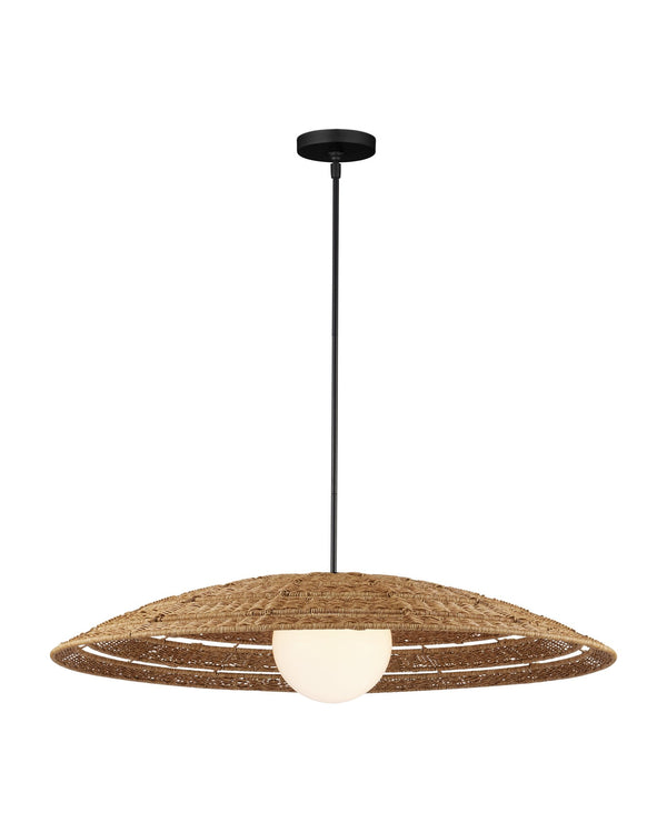 Currey & Company Barbary Small Outdoor Pendant Light – Hand-woven Wicker Design For Stylish Patios And Porches Natural All,Weather Wicker ,Metal ,Glass 9500-0018-currey-company