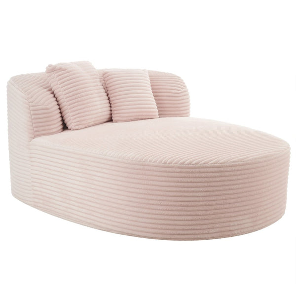 English Elm Swivel Barrel Accent Chair Chenille Tufted Round Club Seat for Living Room Lounge Pink N719S002370P