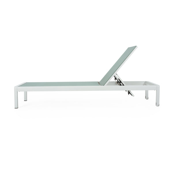 English Elm Christopher Knight Home® - Cape Coral Chaise Lounge - Adjustable Outdoor Lounger With Rust-Resistant Frame & Easy Mobility 57592.00GRNMP2