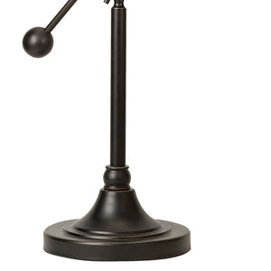 English Elm Edmond Bronze Bell Down Bridge Table Lamp with Curved Silhouette, Rustic Industrial Metal Base, Warm Glow B062P328680