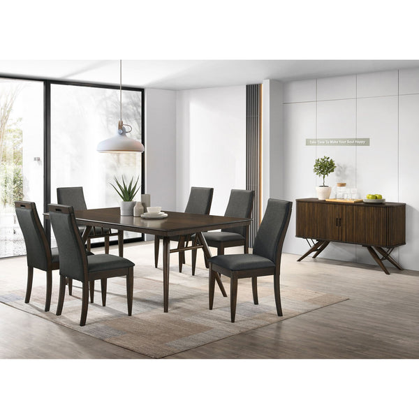 English Elm Paloma Grey/Dark Walnut Solid Back Side Chairs Set of 2 — Modern Padded Dining Seats, Sturdy Asian Hardwood B062P344882