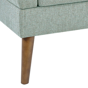 English Elm Modern Hand-tufted Lounge Chair Solid Wood Legs Mid-century Accent Seat for Living Room Teal B035P482919